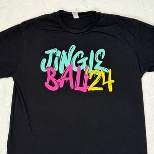 iHeartRadio Jingle Ball 2024 Tour Tee Large Black Lane Seven Concert Shirt
